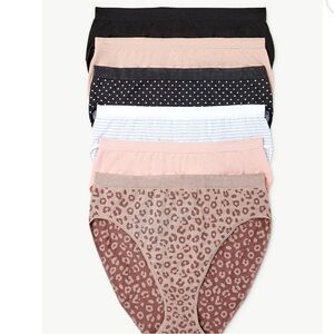 Joyspun Women's Seamless Hi Cut Panties, 6-Pack Size XS